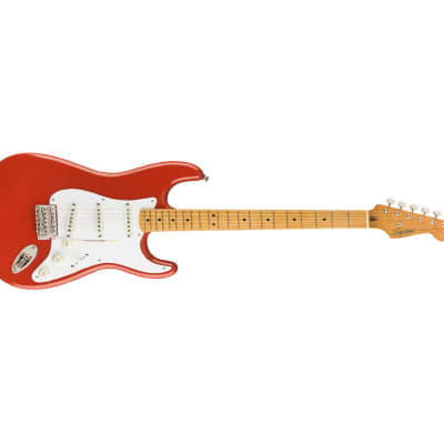 Used Squier Classic Vibe '50s Stratocaster - Fiesta Red w/ Maple FB image 4