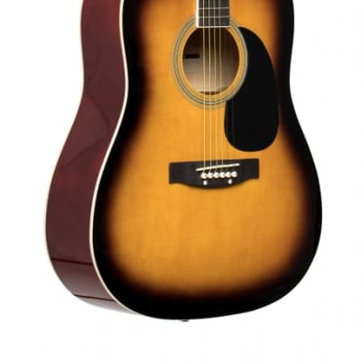 Stagg Sunburst Dreadnought Acoustic Guitar w/ basswood Top for sale