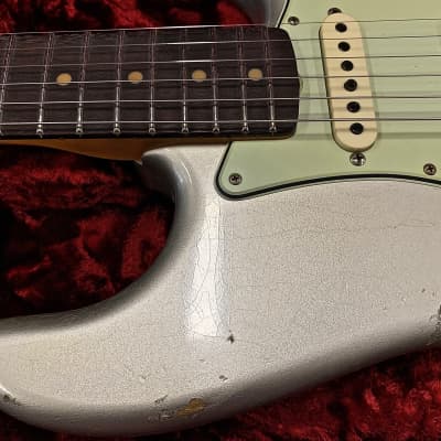 Fender Custom Shop Stratocaster 59 reverse Relic AIS ov SIS 2020 Relic Aged Inca Silver over Silver image 14
