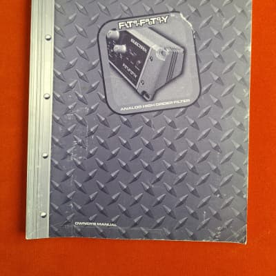 Electrix Filter Factory Owner's Manual