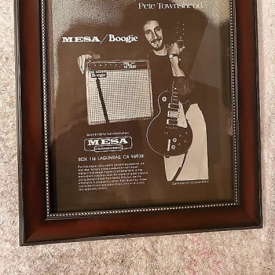 1979 Mesa Boogie Amps Promotional Ad Framed Pete Townsend The Who Original for sale