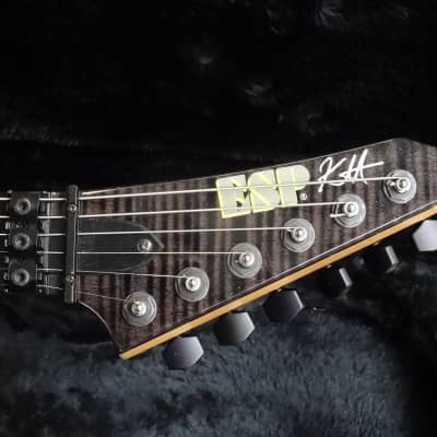 ESP KH-20 Kirk Hammett 20th Anniversary Flamed Maple Top & Neckthrough Metallic Tone image 3