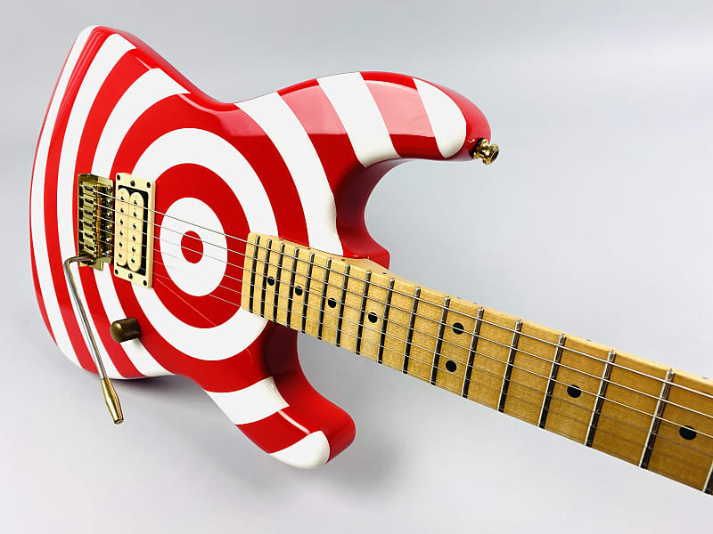 Charvel Retro Bullseye-Limited-You can't stop rock-n-roll! 2004 Red/White image 1