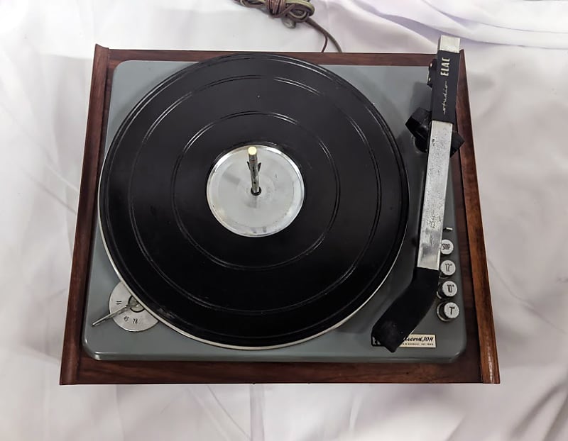 ELAC Miracord 10 H 16 33 45 78 RPM Turntable Record Player Germany  Pickering DLE Cartridge Walnut