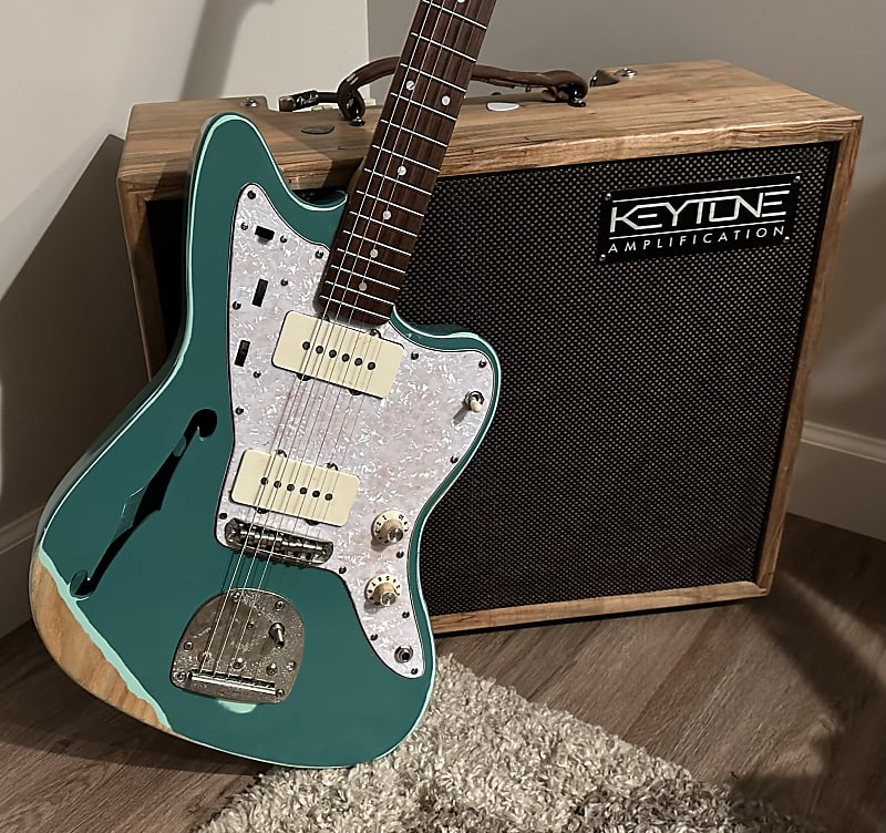 Big River/Fender Jazzmaster**Thinline**Sherwood Green Nitro Reverb