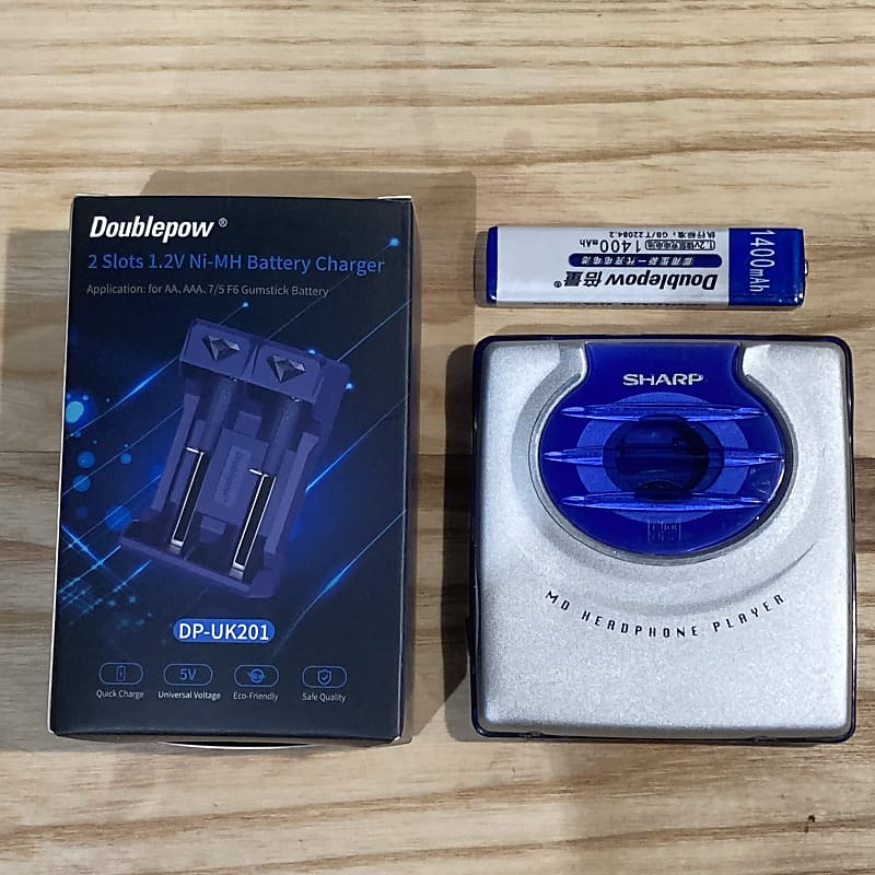 Sharp ST50A Minidisc player / new battery Reverb