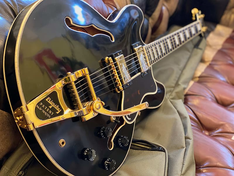 Vintage 1988 Japanese Epiphone Sheraton Electric Guitar Bigsby Ebony Nitro  Finish Japan Terada | Reverb