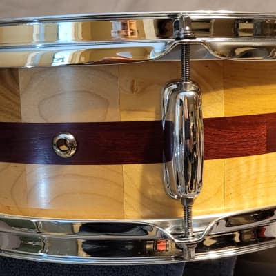 Fallen Oak Drums Solid Maple/Purpleheart Snare Drum image 5