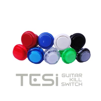 Tesi DITO 24MM Momentary Arcade Push Button Guitar Kill Switch Solid White image 3