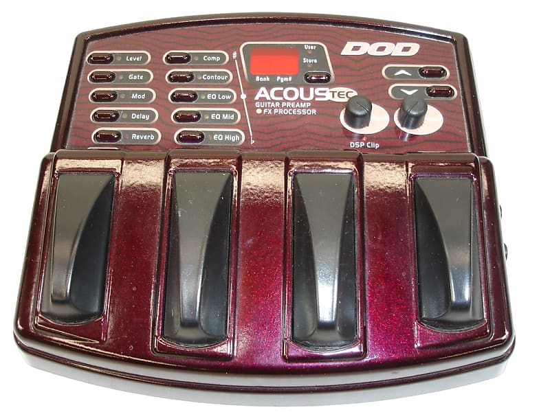 DOD Acoustec Acoustic Guitar Preamp FX Pedal Processor Reverb