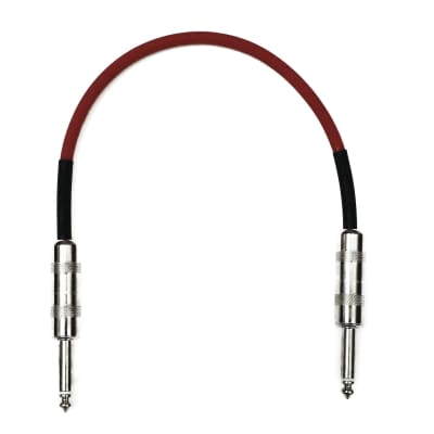Lincoln ROUTE 24 VOLTS / 1/4" TS Unbalanced Interconnect Gotham GAC-1 Large Format 5U Modular Patch Cable - 1FT RED image 1