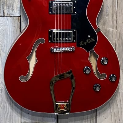 2021 Hagstrom Viking Wild Cherry Transparent Electric Semi Hollowbody, Help Support Small Business ! image 5