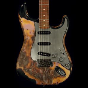 Custom Fender "Strat on Fire" Survivor Stratocaster Heavy Relic Stratohawk Handwound  6469 Pickups image 1