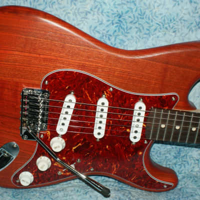 VZ Custom Guitars Red Swamp Ash S-Style, 7-Tone image 3