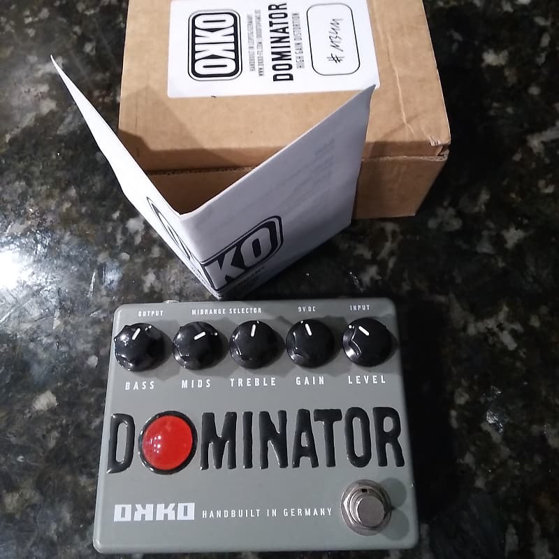OKKO Dominator, High Gain, Distortion Pedal - Very Rare, Gray Box  