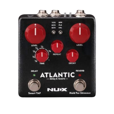 NUX Atlantic Reverb Delay Guitar Pedal Multi Effects 3 Delay Plate Reverb Shimmer Effect Stereo Soun image 1