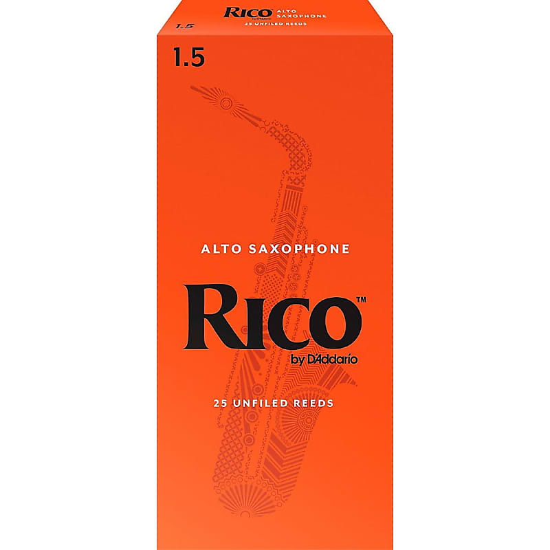 Rico Alto Saxophone Reeds, Box of 25 Strength 1.5 image 1