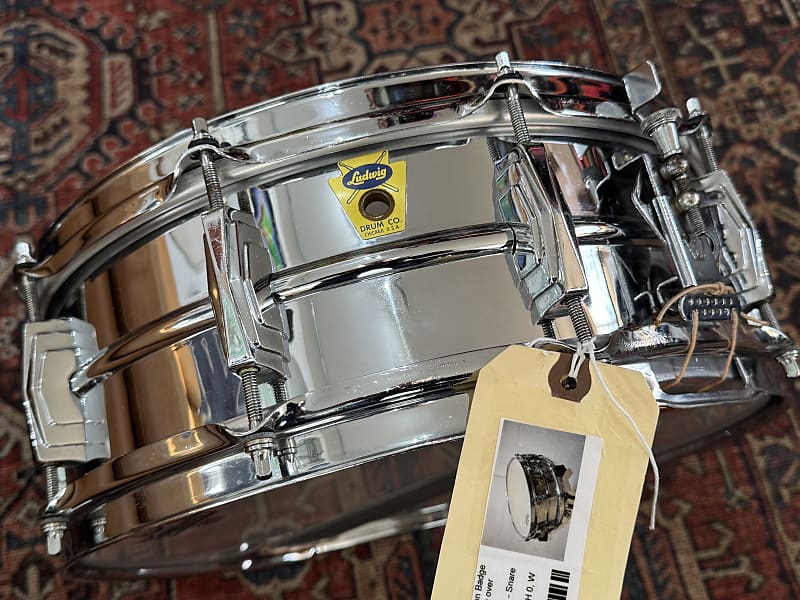 Ludwig - 14x5" Supraphonic, Trans Badge Snare Drum 1958-1959 - Chrome Over Brass. Stunning! image 1