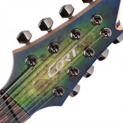 Cort KX508MS KX Series 8 String Electric Guitar. Mariana Blue Burst image 11
