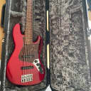 Fender Jazz Bass Deluxe V PAO FERRO 2004 CANDY APPLE RED