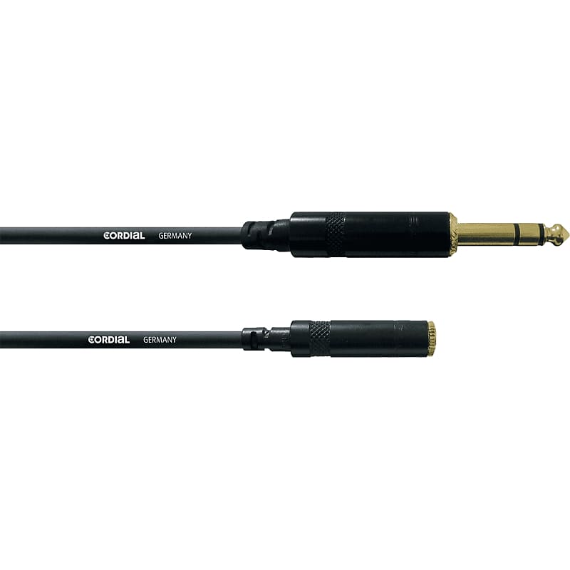 Cordial CFM 3 VY Cable Alargador Auriculares Jack Macho y Jack Hembra  Stereo 3 Metros