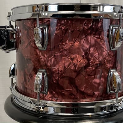 Ludwig 12/14/20" Classic Maple Drum Set - Burgundy Marine Pearl Downbeat Outfit image 8