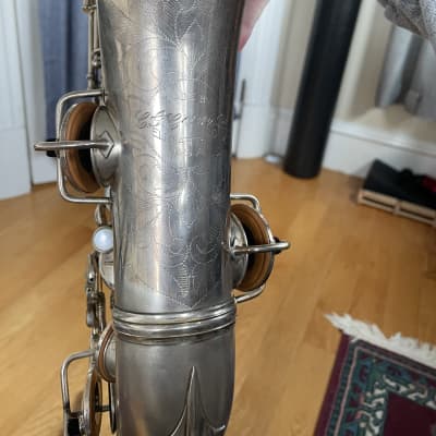 C.G. Conn “Chu Berry” Alto Saxophone 1927 - Silver image 5