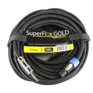 SuperFlex GOLD SFS-100NQ-SD 14-Gauge Twist Lock to 1/4" Speaker Cable - 100'
