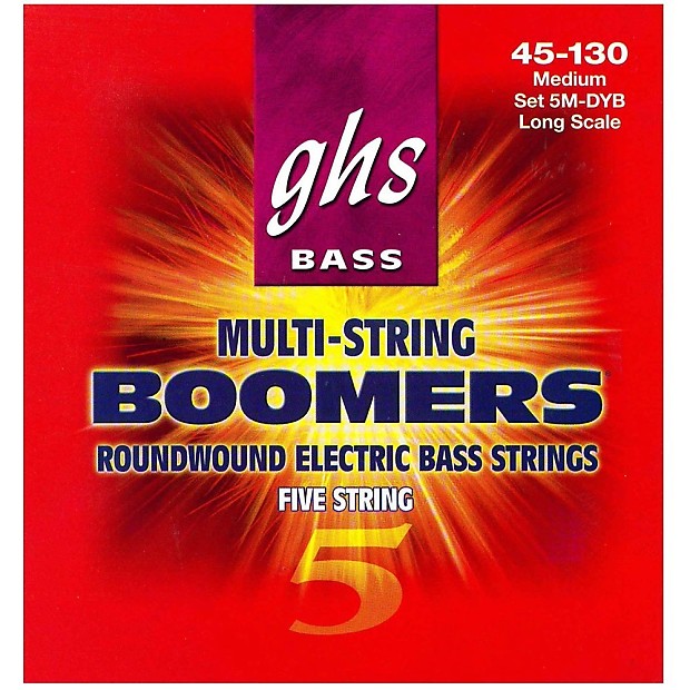 Immagine GHS 5-5M-DYB 5-string Bass Strings with Low-B 45-130 Nickel - 2
