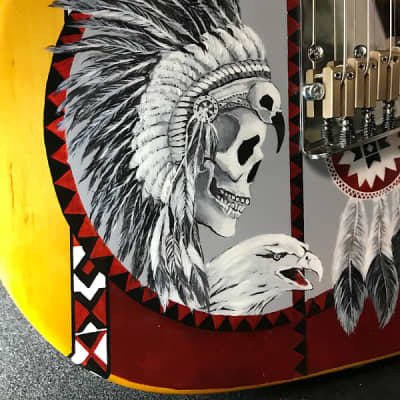 Woodcraft Electric Guitars Multiscale T-Slant Fretted "Native Spirit" Custom Electric Guitar image 5
