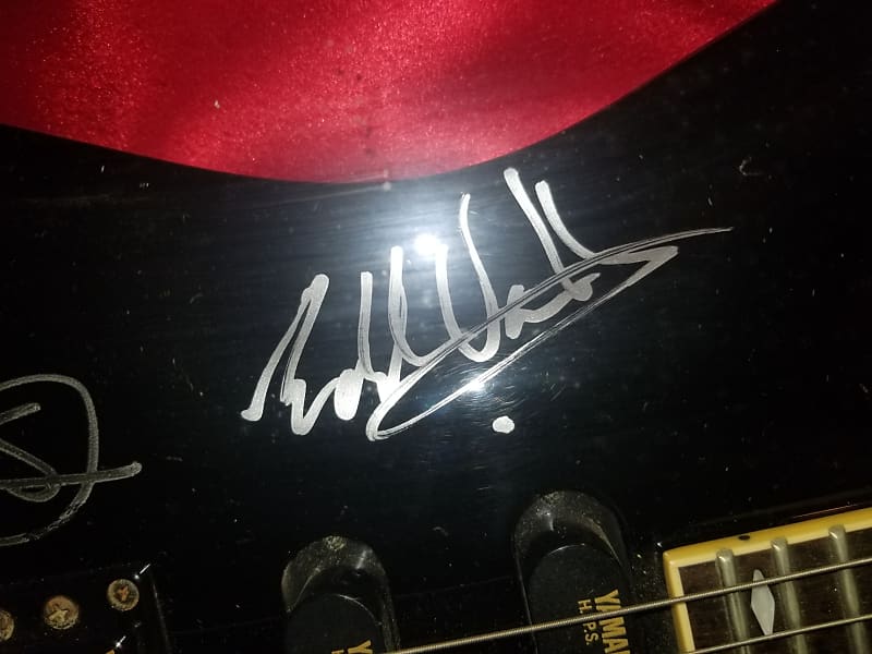 Eddie Van Halen X4 autographed Guitar Yamaha 'RGZ CUSTOM" 1987 gloss black Very Rare image 1