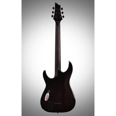 Schecter Hellraiser Hybrid C-1 Electric Guitar, Transparent Black Burst image 5
