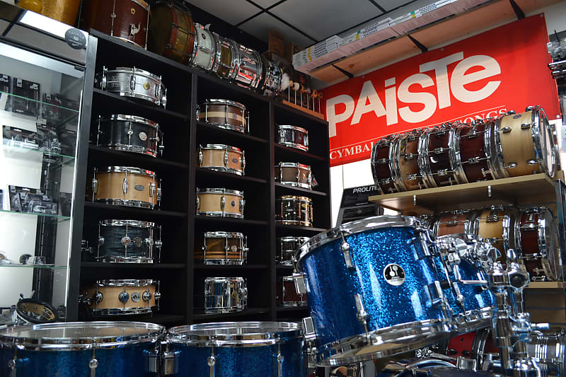 Sonor 3007/Special Edition Maple Blue Sparkle Lacquer Drum