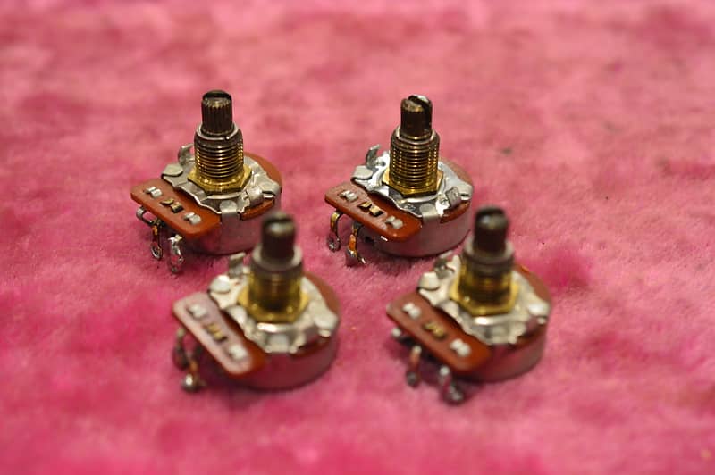 Vintage 1973 Gibson CTS 500k matched pot set Volume / Tone Reverb