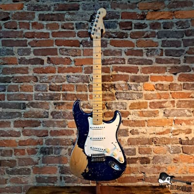 Fender USA Stratocaster w/ Aged Tweed HSC (2002 - Heavy Relic Sapphire) image 2