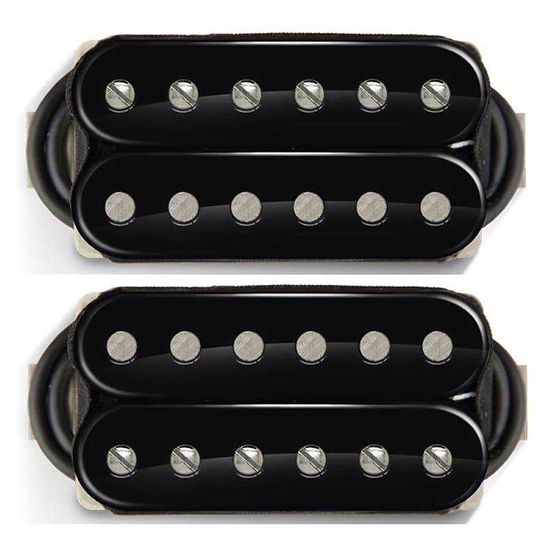Bare Knuckle Polymath Humbucker Guitar Pickup Set, Black Bobbins, Nickel Screws image 1
