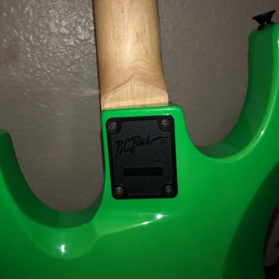 B.C. Rich Gunslinger neon green floyd rose guitar image 10
