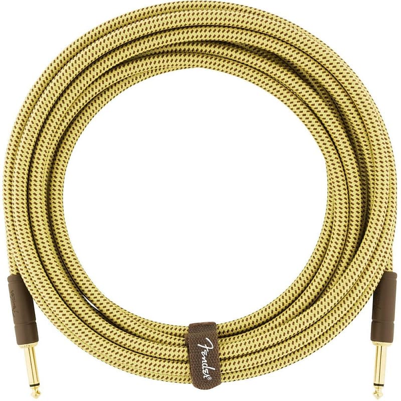Fender Deluxe Series Instrument Cable 10-Feet Straight Tweed image 1