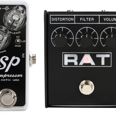 Xotic SP Compressor Mini Compressor Pedal Bundle with Pro Co RAT 2