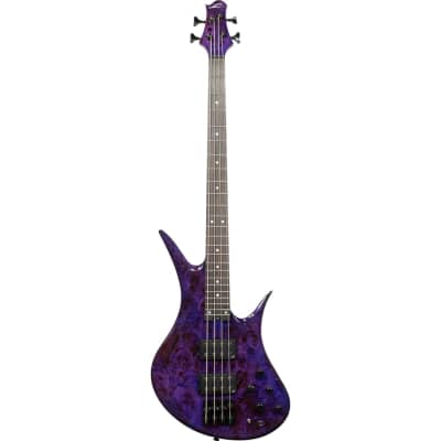 Legator HB4SS Helio Super Shred Bass, Ebony Fretboard, High Gloss Purple Magenta Burl (B-STOCK) image 1