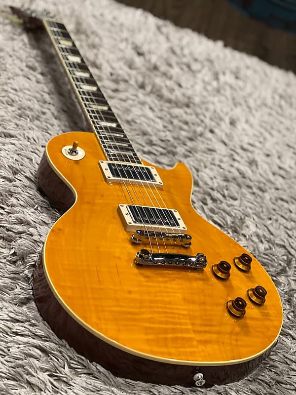 Tokai Love Rock LS-150F-3A LD Premium Series Japan with Solid Flamed Maple  Top in Lemon Drop