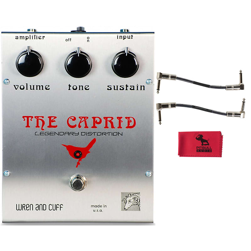 Wren and Cuff OG Caprid Distortion Pedal w/ Patch Cables & Cloth