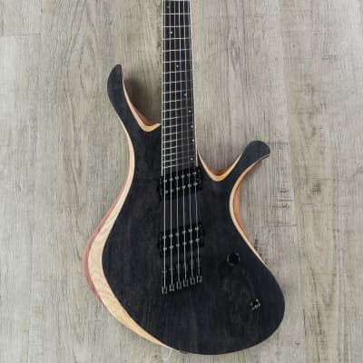 Skervesen Swan 6 FF Multi-Scale Electric Guitar, Bare Knuckle - Black Ash image 4