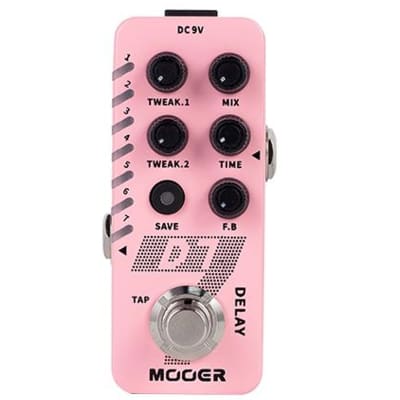 Mooer D7 Digital Delay New Micro Series Guitar Effects Pedal 2020 Pink image 1