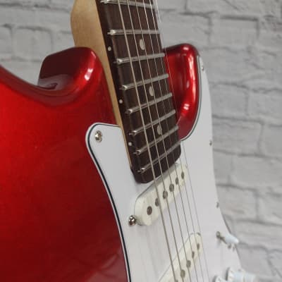 Gatto Strat Style Red Electric Guitar image 5