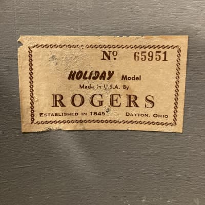 Rogers 5 pc Holiday Drum Kit 1966 Red Onyx image 11