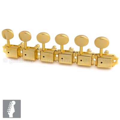 Immagine Gotoh SD91-05M 6-in-line Vintage Style Tuners Keys for Fender Strat Tele - GOLD - 3