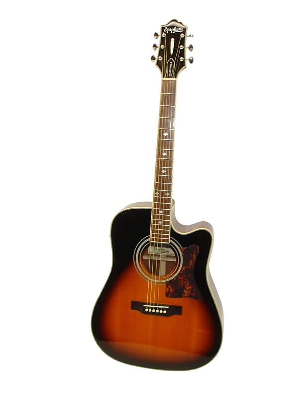 Epiphone Masterbilt DR-500MCE Acoustic/Electric Guitar Vintage Sunburst |  Reverb