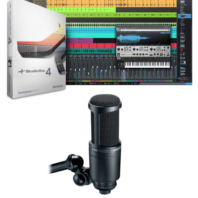 Presonus Studio One 4 Professional MIDI DAW Full Software + Audio Technica Mic image 1