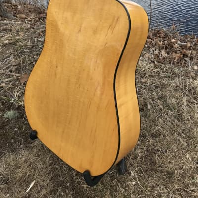 1972  Harptone E-6NC Solid Spruce and Maple Dreadnought with Original Chipboard Case Natural image 18
